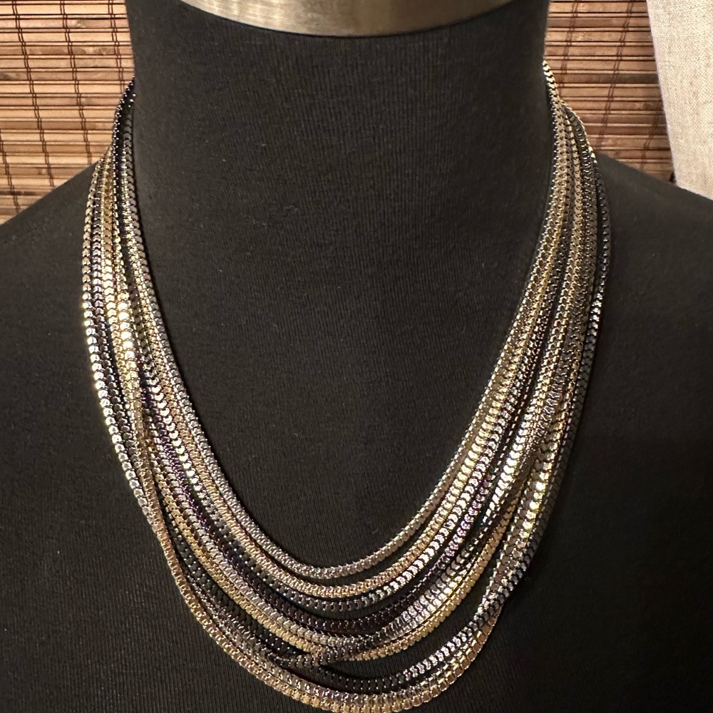 Park Lane Gold and Silver Multi-Strand Necklace